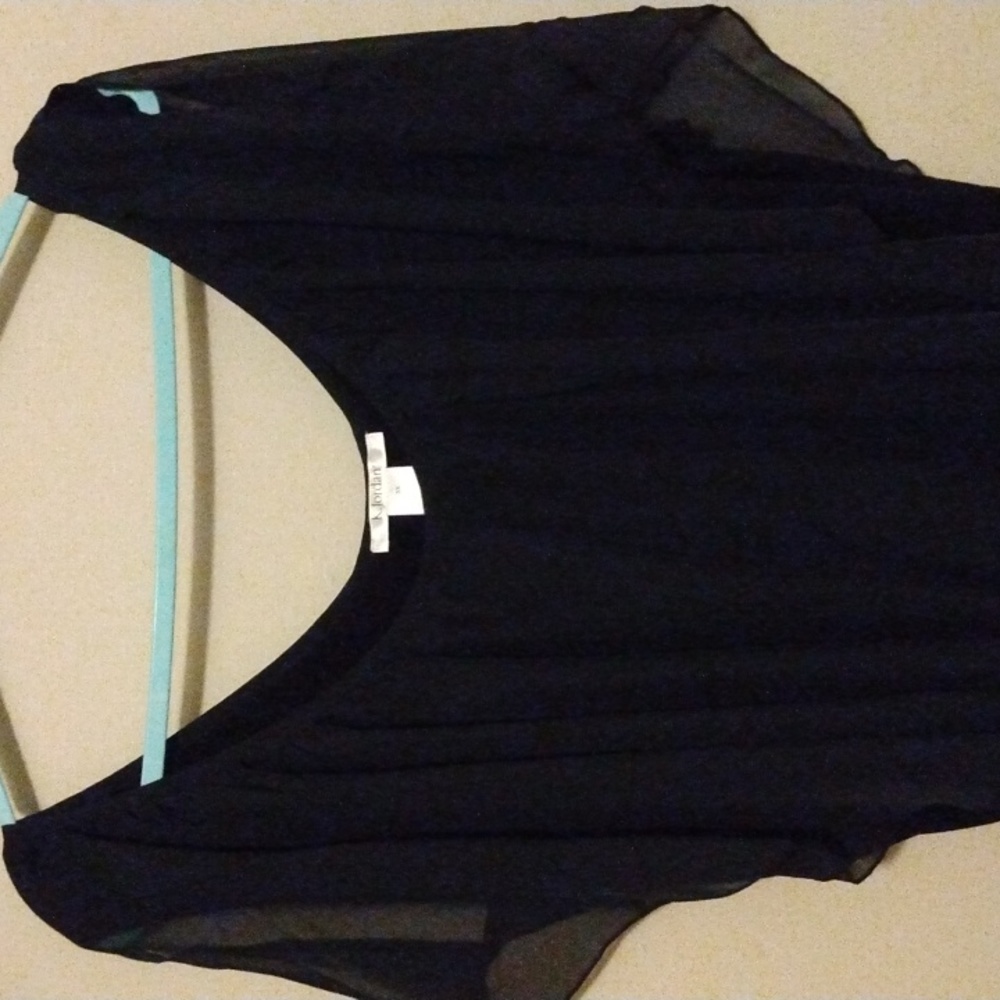 K.Jordan cold shoulder chiffon top Sz.3X